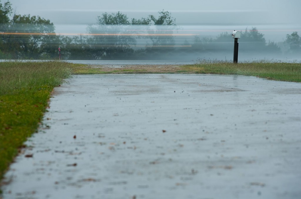 Rainy driveway